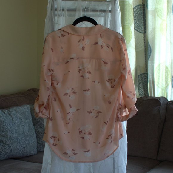 Candie's | Button Down Rose Pink Blouse - Picture 4 of 8